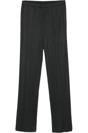 Issey Miyake Straight Trousers, female, , Size: 2XL Stylish Pants