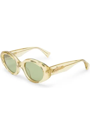 Le Specs Sunglasses, female, , Size: L Oversized Oval Sunglasses Sage