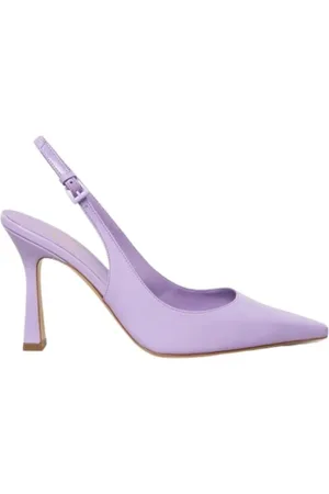 ROBERTO FESTA Pumps, female, , Size: 7 1/2 US Lavender Leather Sandals with Adjustable Ankle Strap