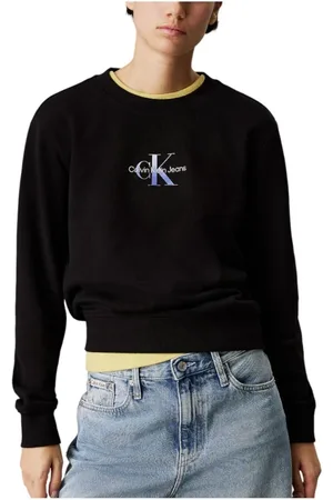 Calvin Klein Sweatshirts, female, , Size: S Gradient Monogram Crewneck Sweatshirt