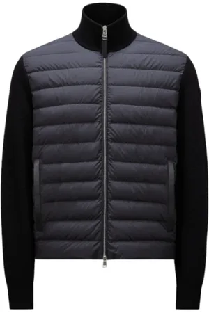 Moncler Down Jackets, male, , Size: XL Padded Wool & Cashmere Zip-Up Cardigan
