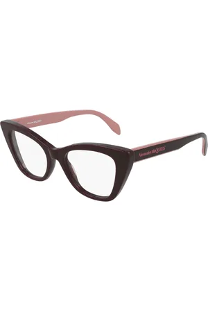 Alexander McQueen Glasses, unisex, , Size: 50 MM Burgundy Eyewear Frames Am0305O Sunglasses