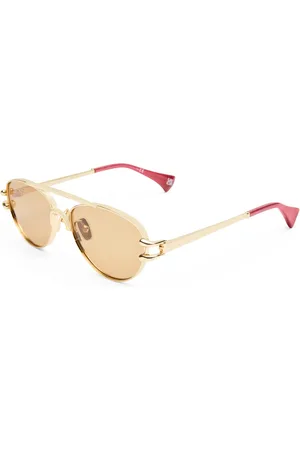 Le Specs Sunglasses, unisex, , Size: M Aviator Sunglasses in Bright Gold