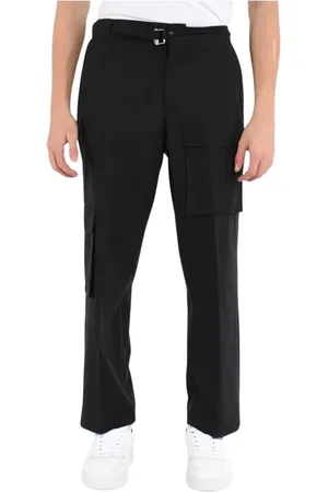 COSTUMEIN Straight Trousers, male, , Size: M Cargo cotton pants with button closure