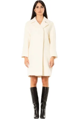 Max Mara Single-Breasted Coats, female, , Size: S Long Alpaca Coat with Hidden Buttons