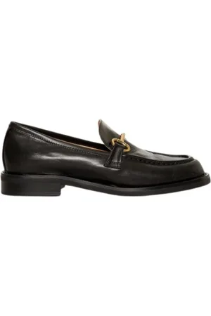 Fru.it Loafers, male, , Size: 8 US Leather Moccasin with Gold Clasp