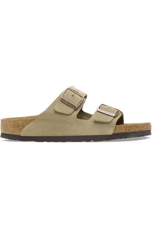 Birkenstock Sliders, female, , Size: 8 US Arizona Suede Leather Sandals