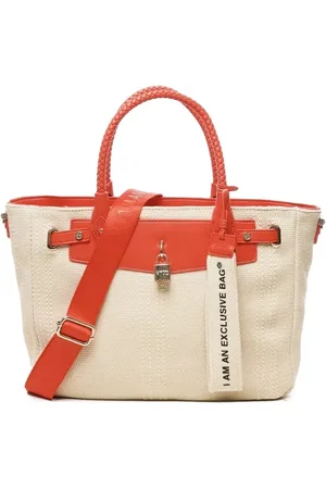 V°73 Handbags, female, , Size: ONE SIZE Rebecca Shoulder Bag White/Cuoio
