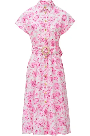 Salsa Shirt Dresses, female, , Size: S Floral Print Cotton Dress with Belt
