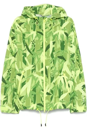 Kenzo Light Jackets, male, , Size: M Lime Zip Hoodie