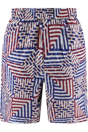 Isabel Marant Casual Shorts, male, , Size: S Pattern-Printed Knee-Length Bermuda Shorts