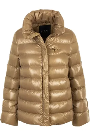 FAY Down Jackets, female, , Size: S Quilted Jacket with High Collar