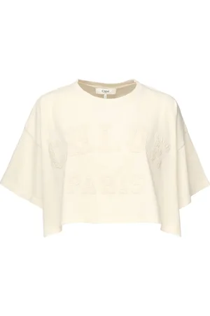 Chloé T-Shirts, female, , Size: S Oversized Textured Top