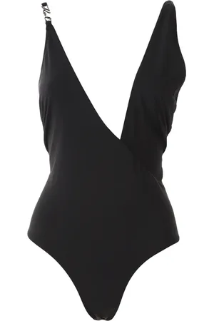 Karl Lagerfeld One-piece, female, , Size: L Signature Asymmetric One-Piece Swimsuit