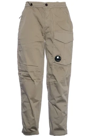 C.P. Company Slim-fit Trousers, male, , Size: L Vintage Khaki Cargo Pants