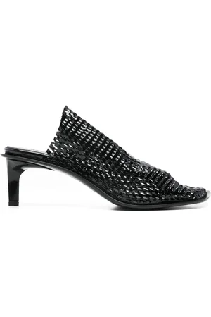 Kenzo Heeled Mules, female, , Size: 6 US Sculpted Heel Square Toe Shoes
