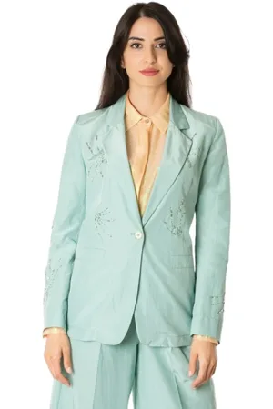 FORTE FORTE Blazers, female, , Size: S Embroidered Giacca Jacket
