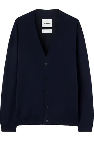 Jil Sander Cardigans, male, , Size: XL Wool V-Neck Sweater