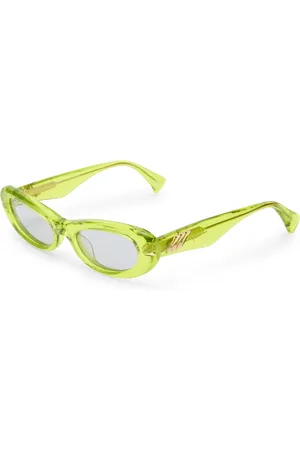 Le Specs Sunglasses, female, , Size: M Stylish Oval Sunglasses in Citron