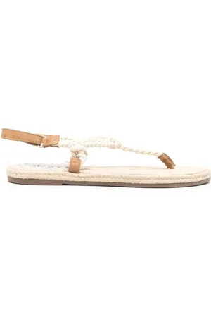 MANEBI Flat Sandals, female, , Size: 10 US Ankle Strap Thong Sandals
