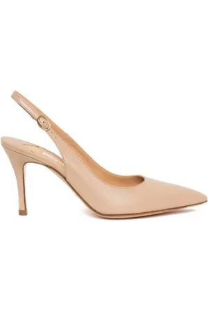 ROBERTO FESTA Pumps, female, , Size: 6 US Nude Leather Sandals with Adjustable Ankle Strap