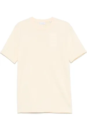Les Deux T-Shirts, male, , Size: M Pastel Yellow Logo Embroidered T-shirt