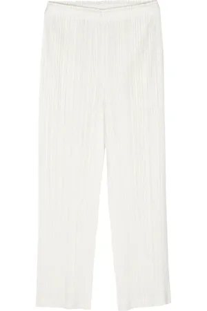 Issey Miyake Straight Trousers, female, , Size: 2XL Stylish Trousers