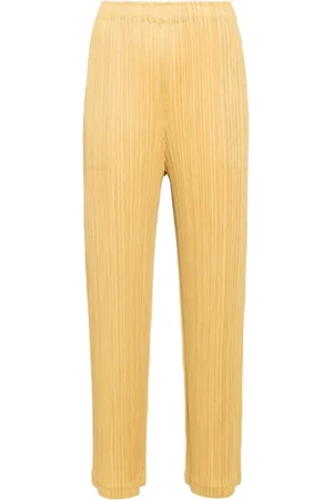 Issey Miyake Straight Trousers, female, , Size: 2XL Casual Cotton Trousers
