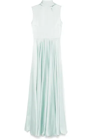 Solace Maxi Dresses, female, , Size: XS Aqua Sleeveless Dress with Attached Scarf