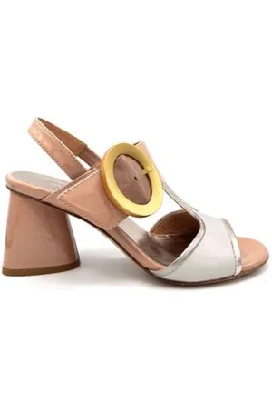 MARA BINI High Heel Sandals, female, , Size: 9 US Mousse and cream patent sandal