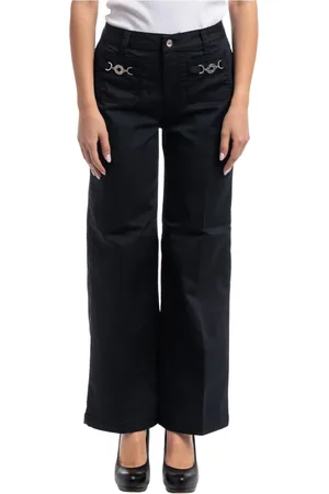 Liu Jo Wide Trousers, female, , Size: W27 Flare Cropped Pants