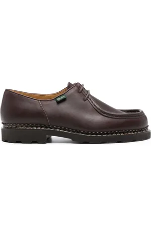 Paraboot Laced Shoes, male, , Size: 10 1/2 US Leather Lace-Up Flat Shoes