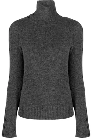 Isabel Marant Turtlenecks, female, , Size: XS Grey Wool Turtleneck Sweater