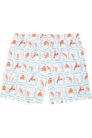 Maison Labiche Beachwear, male, , Size: S Crustacean Swim Shorts