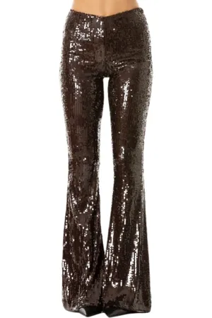 ANIYE BY Wide Trousers, female, , Size: S Sequin Pants - Cola Color