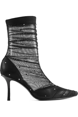 Jimmy Choo Heeled Boots, female, , Size: 7 1/2 US Velvet Ankle Boots