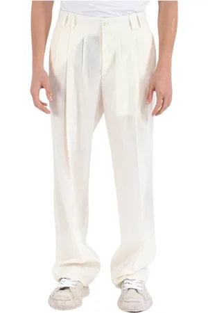 COSTUMEIN Straight Trousers, male, , Size: XL Wool Pleated Pants
