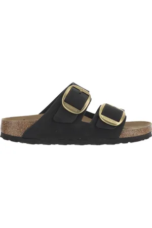 Birkenstock Sliders, female, , Size: 11 US Arizona Big Buckle Nubuck Leather Sandals