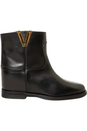 Via Roma Ankle Boots, female, , Size: 9 US Leather Ankle Boot with V Insert