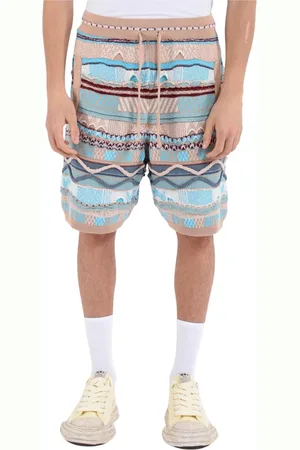LANEUS Casual Shorts, male, , Size: M High-waisted jacquard cotton shorts