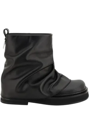 The Attico Ankle Boots, female, , Size: 10 US Robin Leather Ankle Boots Block Heel