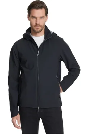 HERNO Light Jackets, male, , Size: L Rubberized Rain Zip Hooded Jacket