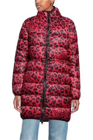Moschino Parkas, female, , Size: M Leopard Print Down Jacket