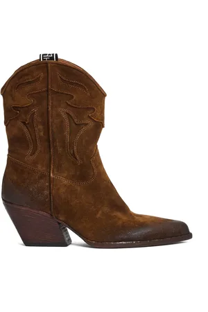 Elena Iachi Cowboy Boots, female, , Size: 7 1/2 US Ankle Boots Cuoio Ss25 Style
