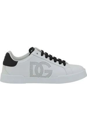 Dolce & Gabbana Sneakers, male, , Size: 9 1/2 US Stylish Leather Sneakers with Logo
