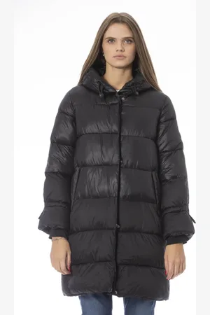 BALDININI Parkas, female, , Size: L Long Puffer Jacket with External Pockets