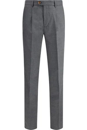 Brunello Cucinelli Suit Trousers, male, , Size: M Wool Trousers with Pocket Detailing
