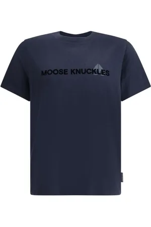 Moose Knuckles T-Shirts, male, , Size: S Monogram Appliqué Cotton T-Shirt