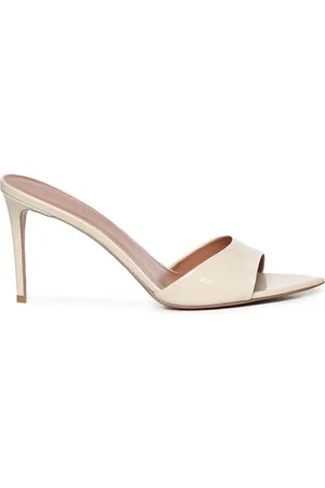 Giuliano Galiano Heeled Mules, female, , Size: 7 US Nude Triangle Toe Sandals