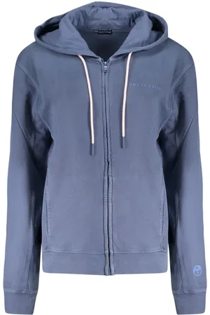 North Sails Zip-throughs, female, , Size: S Hooded Cotton Sweater with Zip